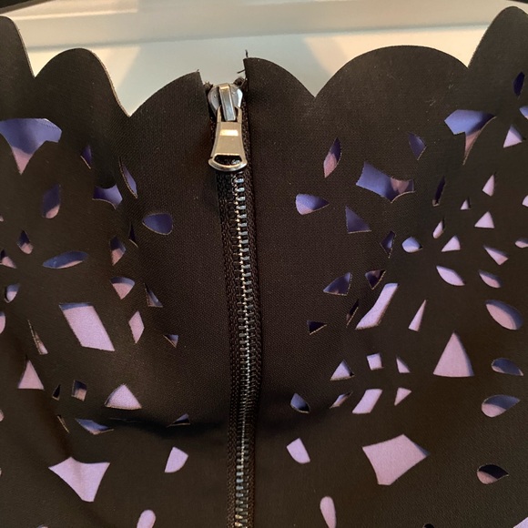 Nue by Shani blue/purple and black laser cut dress - Picture 11 of 16